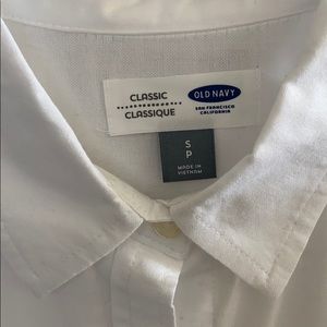 S/3 Old Navy White Button Up Dress Shirts